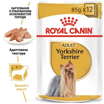 Вологий корм Royal Canin YORKSHIRE ADULT для дорослих собак породи Йоркширський Тер'єр 85 г (9003579001448)