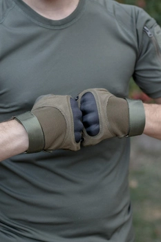 Тактичні рукавиці Bezet SMART Touch закриті повнопалі L Зелені