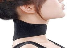 Шийний бандаж з турмаліном Self heating neck guard band Чорний
