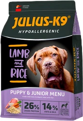 Сухий корм для собак Julius-K9 High Premium Puppy&Junior Hypoallergenic Ягня-рис 12 кг (5998274312606)