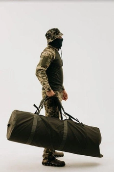 Тактический военный транспортный сумка-рюкзак 115 л баул Олива