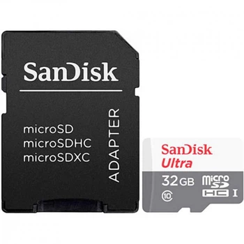 Карта пам'яті SanDisk 32GB microSD class 10 Ultra Light (SDSQUNR-032G-GN3MA) (160232)