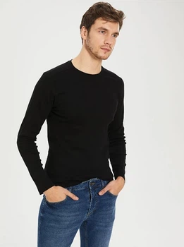 Чоловічий лонгслів LC Waikiki XXL Чорний (LCWKnitwear-7288)
