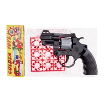 Игрушечный револьвер с пистонами "DATIS" Golden Gun 119GG Детский пистолет 10х13х3 см