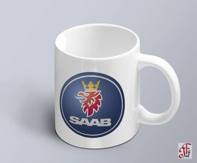 Чашка з принтом авто логотип SAAB (02010102015)