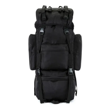 Туристичний рюкзак чоловічий "A21 - Чорний" з чохлом, тактичний рюкзак 70л водонепроникний великий (VS7005351)