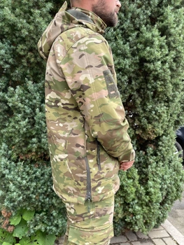Мужской армейский костюм тактическая форма на флисе Мультикам Турция ВСУ (ЗСУ) XXL 8658 хаки TR_5748