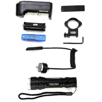 Акумуляторний ліхтар ліхтарик Bailong POLICE BL-Q8492 Чорний (zhs0116)