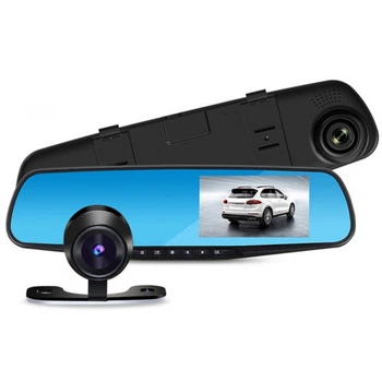 Відеореєстратор для авто з дзеркалом з двома 2 камерами DVR