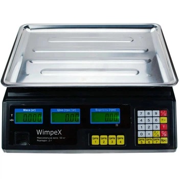Торговые Весы Wimpex 50Кг 4V 30х24х13 см