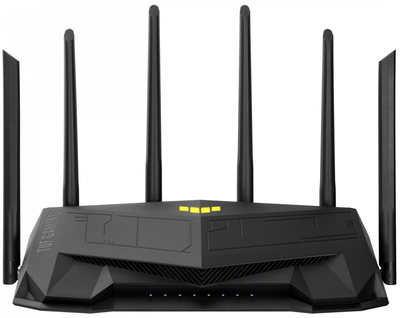 Маршрутизатор Asus TUF Gaming AX5400 (TUF-AX5400) (AX5400, Wi-Fi 6, 1xGE WAN, 4xGE LAN, Dual WAN, 1xUSB 3.2, поддержка 3G/4G-модема, OFDMA, AiMesh, AURA RGB, 6 внешних антенн)