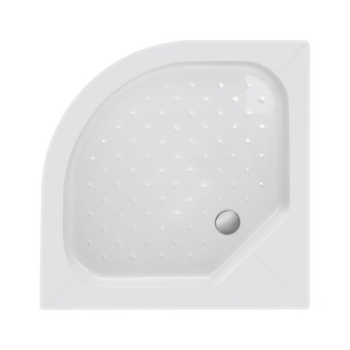 Поддон для душевой кабины WAVE 90x90x13см полукруглый акриловый c сифоном белый WAV909014DP
