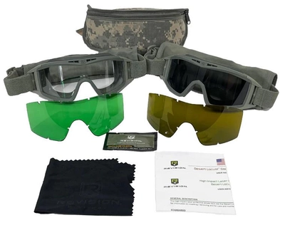 Тактические очки маска Revision Desert Locust + сменные линзы (комплект из 2 очков и 4 линз)