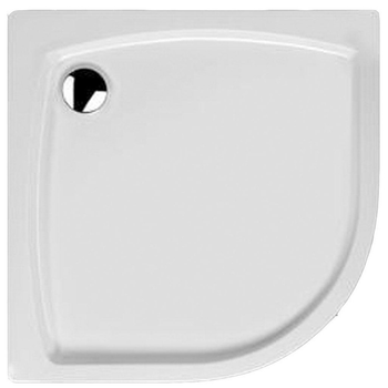 Поддон для душевой кабины HUPPE Streamline 80x80x4см полукруглый акриловый без сифона белый 250201.055