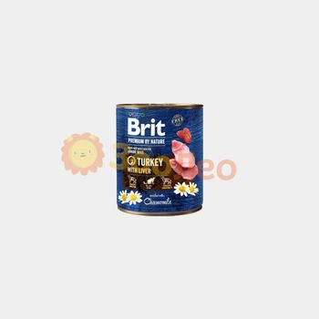 Влажный корм для собак Brit Premium by Nature, индюшатина с индюшиной печенью, 800 г