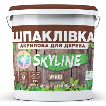 Шпаклівка для дерева готова до застосування акрилова SkyLine Wood Горіх 4500 г