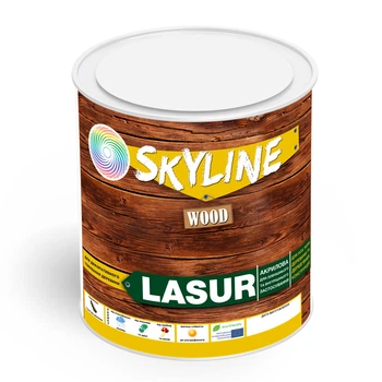 Лазур декоративно-захисна для обробки дерева LASUR Wood SkyLine Безбарвна 0.75 л