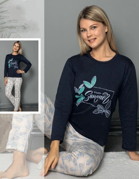 Пижама с начесом Lila Pijama L-27_siniy L Синий