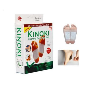 Пластырь детоксикационный для ног Kinoki Cleansing Detox Foot Pads в наборе 10 шт (KG-3331)