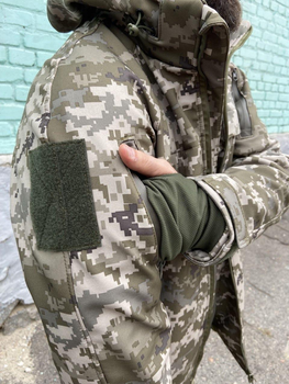 Військова куртка тактична утеплена Софт Шелл Піксель (Єврозима) 44-46(XS-S)