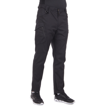 Качественные мужские тактические штаны брюки с карманами для города военные летние ZEPMA Черные (5709) 3XL
