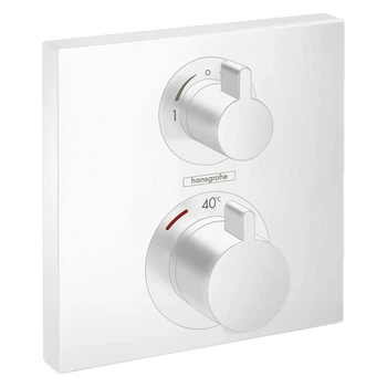 Внешняя часть смесителя без скрытой части HANSGROHE Ecostat Square белый латунь 156x156мм 15714700