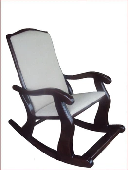 Кресло-качалка Rocker Classic Dark Walnut (темно-серый) – массив сосны, с подножкой