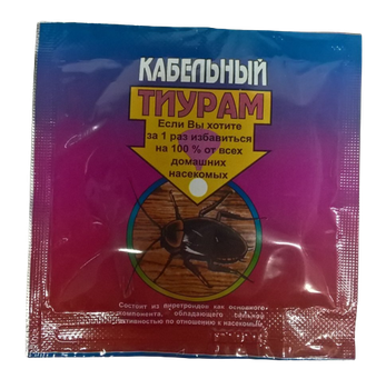 Эффективное средство от тараканов и других насекомых кабельный порошок Тиурам, 40 см3