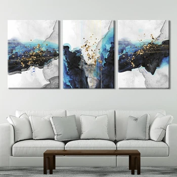 Модульна картина Холстович Spiritual abstract 225х100 см. Інтер'єрна картина духовна абстракція для вітальні, спальні, кухні, офісу, інтер'єру