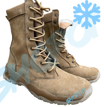 Берці зимові черевики тактичні чоловічі, туфлі тактичні чоловічі берці зимові, натуральна шкіра, розмір 40, Bounce ar. MO-TH-1440, колір койот