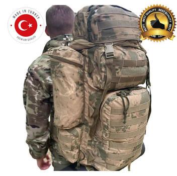 Тактический рюкзак баул 100-110 литров, военный рюкзак ВСУ 100-110 литров, армейский рюкзак баул Турция