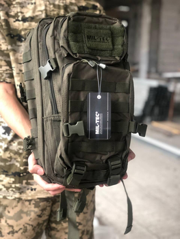 Тактичний армійський рюкзак MIL-TEC ASSAULT® SMALL 20 л. Olive, ОРІГІНАЛ, MIL-TEC олива