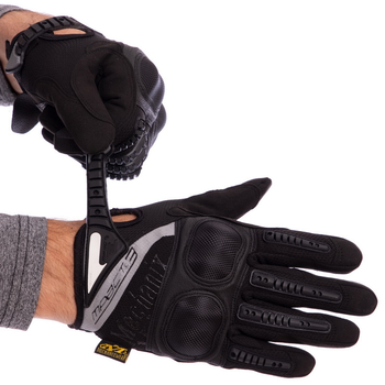 Тактические перчатки с усиленым протектором , военные перчатки, перчатки многоцелевые Размер XL Черные BC-4923