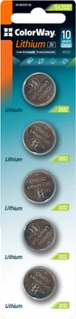 Батарейки ColorWay Lithium Power литиевые CR2032 5 шт blister (CW-BACR2032-5BL)