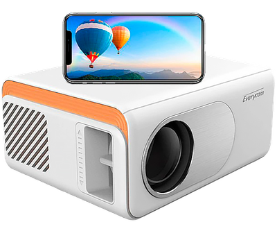 Портативный проектор XPRO PANOPLUS XLB с WiFi функцией Screen Mirroring (3000 lumen) для дома, офиса, и проведения презентаций + Тренога 1 метр в комплекте! (X70A_2699)