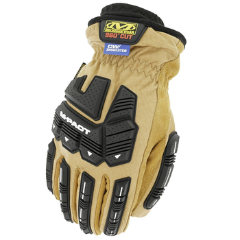 Тактические Утепленные Перчатки Mechanix Wear M-Pact Insulated Leather Driver F9-360 Coyote M