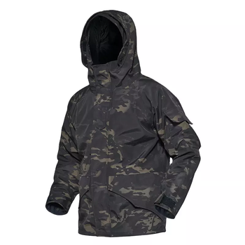 Куртка тактическая зимняя softshell с флисовой подкладкой мультикам темный М