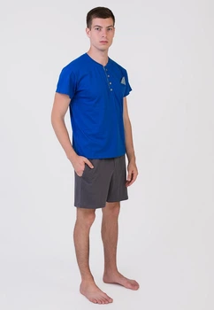 Піжама чоловіча Homewear MAD 33464 легка молодіжна бавовняна для дому та сну XL Fluo Royal (3700467731446)