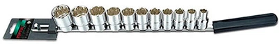 Набор дюймовых головок Toptul 1/2" 12 граней 11 шт (GBAQ1102)