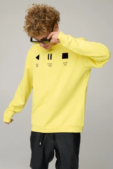 Світшот чоловічий OVERSIZE /no flis/ S Жовтий (BSMSY30092)