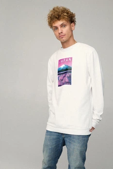 Світшот чоловічий OVERSIZE /no flis/ S Білий (BSMW30079)