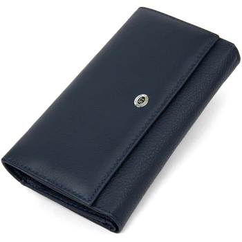 Женский стильный кошелек ST Leather Wallet&nbsp;19387 Темно-Синий