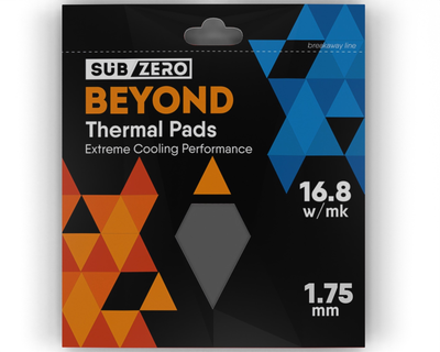 Термопрокладка SubZero BEYOND 100x100x1.75 мм SubZero Thermal Pad 16.8 W/mK сіра