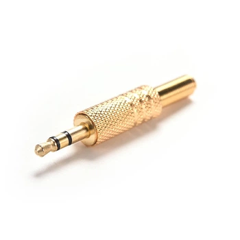 Штекер металевий стерео під пайку Jack 3.5 мм, TRS 3 pin Alitek Gold (A-48290)