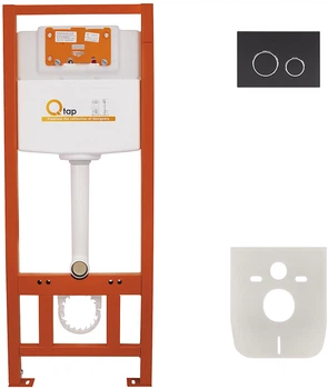 Инсталляция для подвесного унитаза QTAP Nest ST с кнопкой смыва QT0133M425M11V1146MB