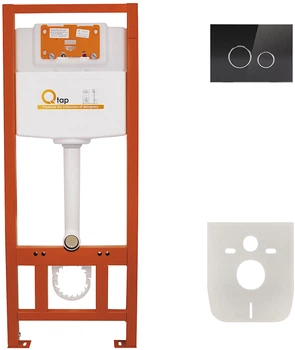 Инсталляция для подвесного унитаза QTAP Nest ST с кнопкой смыва QT0133M425V1163GB