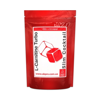 Жиросжигатель для спорта AB PRO L-Carnitine Turbo Slim Coctail 200 g /33 servings/ Ананас