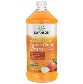 Яблочный уксус Swanson Apple Cider Vinegar with Mother Certified Organic 473 ml /31 servings/