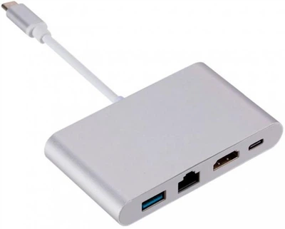 Концентратор USB-хаб Dynamode Multiport USB 3.1 Type-C to HDMI-RJ45