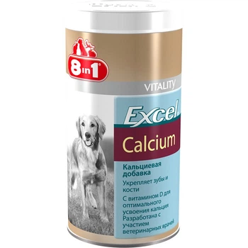 8in1 (8в1) Excel Calcium Кальций с витамином D для собак, 155 таб.